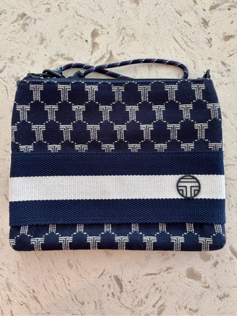 TORY BURCH Net-T Tory Navy Vintage Sport Wristlet
